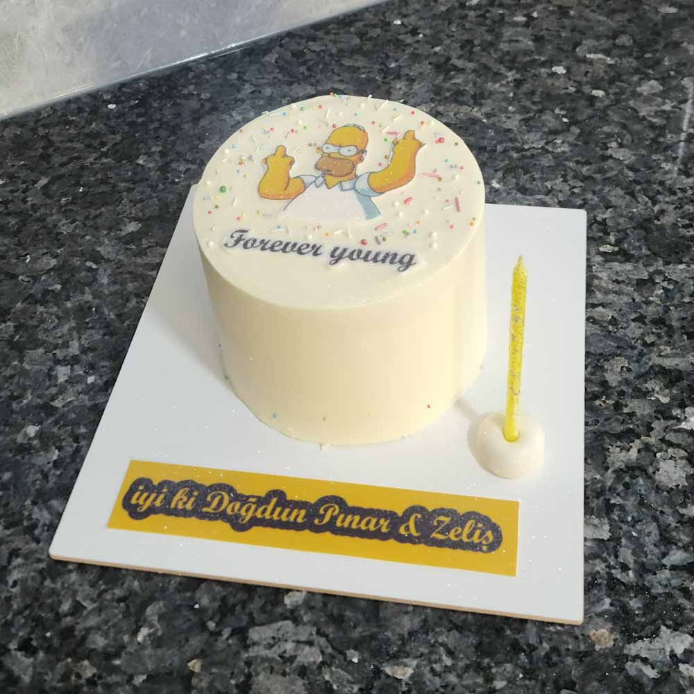 Simpson Yazılı Pasta özel tasarım yazılı bento pastalar